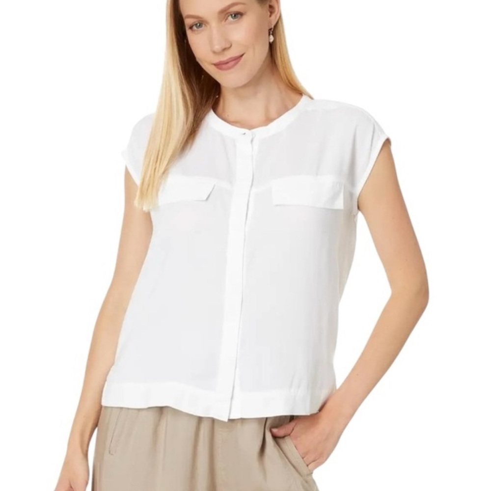 Splendid Kamryn Button Front Blouse White‎ | Size M | NWT